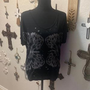 Ever Blue lace and black tee size small